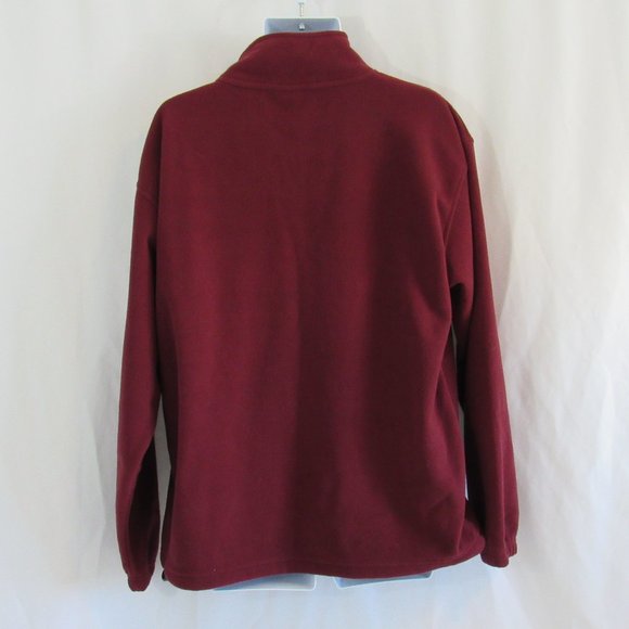 PROEDGE Fleece Pullover Jacket, Men's L, Maroon Red, 1/4 Zip, Montana Griz Logo - Picture 3 of 5